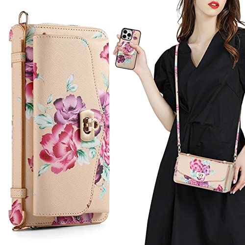 Soyeacrg Crossbody-Schutzhülle für iPhone 14 Pro Max/14 Pro/14 Plus/14, kompatibel mit MagSafe RFID-blockierendem strapazierfähigem Leder, magnetisch, abnehmbar, 2-in-1-Klapphülle mit Reißverschluss, Soyeacrg Crossbody-Schutzhülle für iPhone 14 Pro Max/14 Pro/14 Plus/14, kompatibel mit MagSafe RFID-blockierendem strapazierfähigem Leder, magnetisch, abnehmbar, 2-in-1-Klapphülle mit Reißverschluss, von Soyeacrg