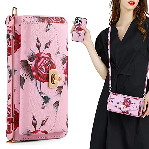 Soyeacrg Crossbody-Schutzhülle für iPhone 15 Pro Max/15 Pro/15 Plus/15, kompatibel mit MagSafe RFID-blockierendem strapazierfähigem Leder, magnetisch, abnehmbar, 2-in-1-Flip-Folio-Reißverschluss, Soyeacrg Crossbody-Schutzhülle für iPhone 15 Pro Max/15 Pro/15 Plus/15, kompatibel mit MagSafe RFID-blockierendem strapazierfähigem Leder, magnetisch, abnehmbar, 2-in-1-Flip-Folio-Reißverschluss, von Soyeacrg