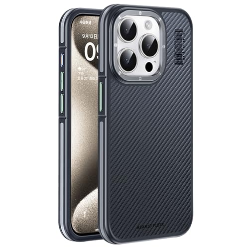 Soyeacrg Hülle für iPhone 16 Pro Max, Kompatibel mit MagSafe, Ultradünne Premium 600D Kevlar-Material Militärische Fallschutzhülle mit Metallkameraschutz,Gray Soyeacrg Hülle für iPhone 16 Pro Max, Kompatibel mit MagSafe, Ultradünne Premium 600D Kevlar-Material Militärische Fallschutzhülle mit Metallkameraschutz,Gray von Soyeacrg