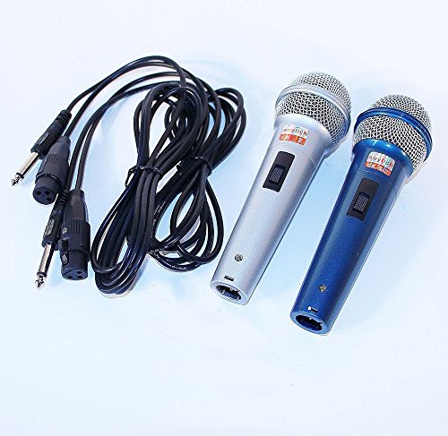 Soytich 2 Mikrofone + 2,5m XLR Kabel auf 6,3mm Stecker Mikrofon Microphone (SY228) von Soytich