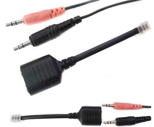 Soytich Headset-Adapter: 2x 3,5mm Klinken-Buchse auf RJ10-Stecker für Telefon, Telefone Soytich Headset-Adapter: 2x 3,5mm Klinken-Buchse auf RJ10-Stecker für Telefon, Telefone von Soytich