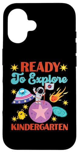 Bereit zum Erkunden des Kindergartens für Kinder Hülle für iPhone 16 von Space Astronaut And Mars Space Travel Designs