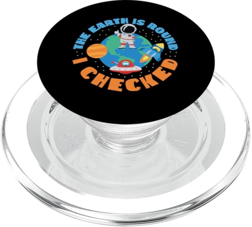 Die Erde ist rund, ich habe den Weltraum und die Erde überprüft PopSockets PopGrip für MagSafe Die Erde ist rund, ich habe den Weltraum und die Erde überprüft PopSockets PopGrip für MagSafe von Space Astronaut And Mars Space Travel Designs