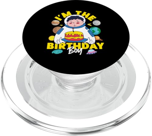 I'm The Birthday Boy Astronaut mit Kuchen PopSockets PopGrip für MagSafe I'm The Birthday Boy Astronaut mit Kuchen PopSockets PopGrip für MagSafe von Space Astronaut And Mars Space Travel Designs