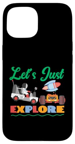 Lass uns einfach Mondfahrzeuge erkunden Hülle für iPhone 15 von Space Astronaut And Mars Space Travel Designs