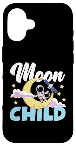 Moon Child Spaceman Design für Kinder Hülle für iPhone 16 von Space Astronaut And Mars Space Travel Designs