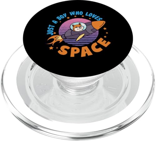 Nur ein Junge, der Space Dog in Rocket liebt PopSockets PopGrip für MagSafe Nur ein Junge, der Space Dog in Rocket liebt PopSockets PopGrip für MagSafe von Space Astronaut And Mars Space Travel Designs
