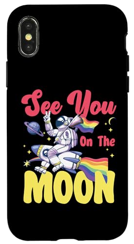 Wir sehen uns auf dem Mond Astronaut Hülle für iPhone X/XS von Space Astronaut And Mars Space Travel Designs
