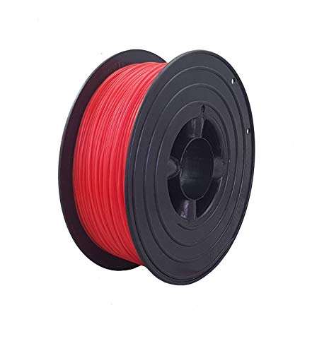 PET 3D Filament 1,75mm 1kg in Verschiedenen Farben PET-G PETG (Rot-transparent) von Space
