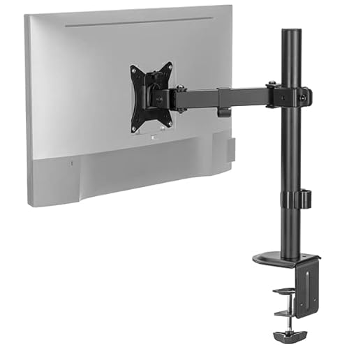 Spacetronik Monitor Halterung für 17-32 Zoll Bildschirm bis zu 9 kg - Monitorhalterung Schreibtisch mit Kabelklammern - Höhenverstellbare mit Neigungen, Schwenken, Dreht - VESA 75x75/100x100 mm von Spacetronik