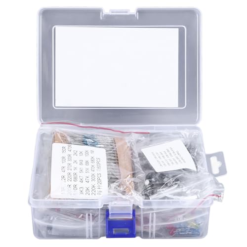Spacnana 1500PCS Elektronische Teile, Widerstände, Kondensatoren, LED-Dioden, Elektronik-Bausatz für Elektronische Anwendungen von Spacnana