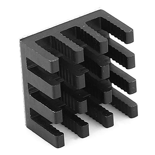 20pcs Aluminium Kühlkörper -Kühlermodul, LED -CPU -Kühlkörper mit Hoher Thermischer Leitfähigkeitsaufkleber für Kühlere Flosse, Elektonische Komponenten (BLACK) von Spacnana