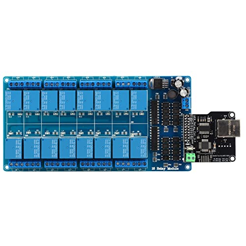 Ethernet-Steuermodul mit 16-Kanal-Relais, LAN-WAN-Netzwerk-Web-Server, RJ45-Anschluss für Fernsteuerung von Spacnana