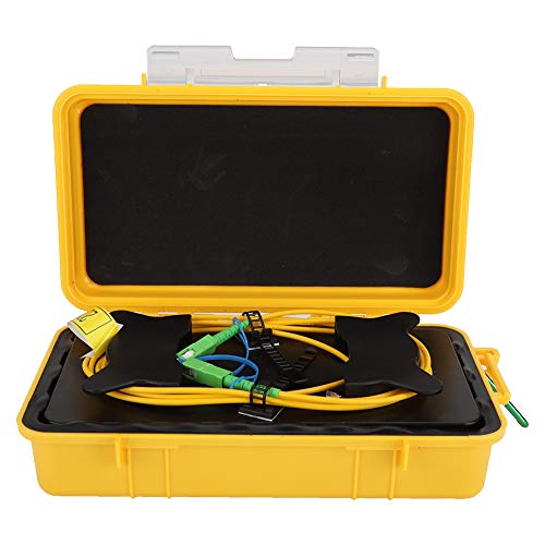 Fiber Optic OTDR Launch Cable Box SM 9/125 OTDR Launch Cable Dead Zone Eliminator Kit Fiber Ring SC/APC-SC/APC Connectors 1 Km Cable von Spacnana