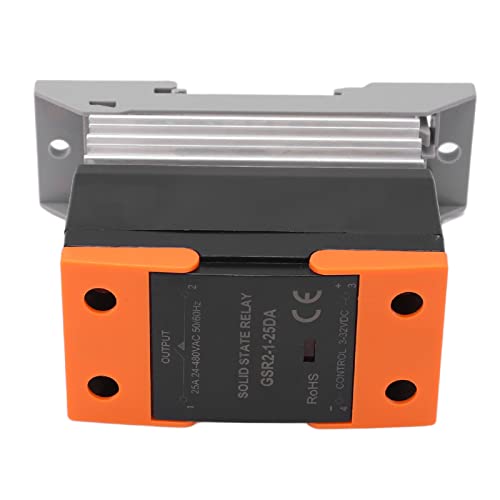 Halbleiterrelais, Halbleiterrelais SSR Eingang DC 3-32 V Bis Ausgang AC 24 Bis 480 V mit Kühlkörper für Zuhause, Halbleiterrelais von Spacnana