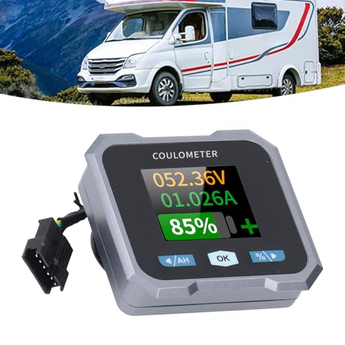 Intelligenter Batteriemonitor, 1,8-Zoll-Display, Wasserdichter BT-Multifunktionsmonitor für Wohnmobil-Boote, 50 A, 10–100 V, Kompatibel mit Säure-, LiFePO-, Lithium-Ionen- und Intelligenter Batteriemonitor, 1,8-Zoll-Display, Wasserdichter BT-Multifunktionsmonitor für Wohnmobil-Boote, 50 A, 10–100 V, Kompatibel mit Säure-, LiFePO-, Lithium-Ionen- und von Spacnana