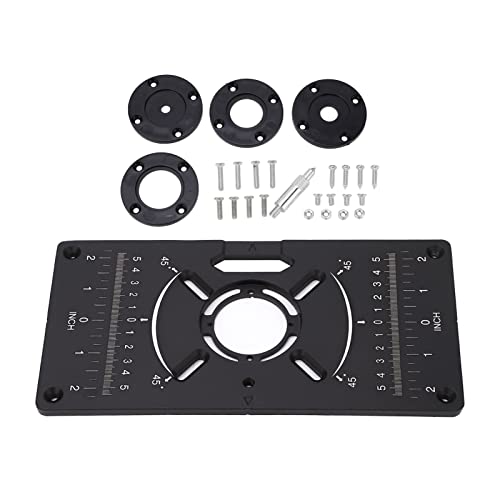 Oberfräsen-Tischplatte, Oberfräsen-Tisch-Einlegeplatte, Oberfräsen-Platte, Trimmmaschine, Flip-Board, Schwarz Oberfräsen-Tischplatte, Oberfräsen-Tisch-Einlegeplatte, Oberfräsen-Platte, Trimmmaschine, Flip-Board, Schwarz von Spacnana