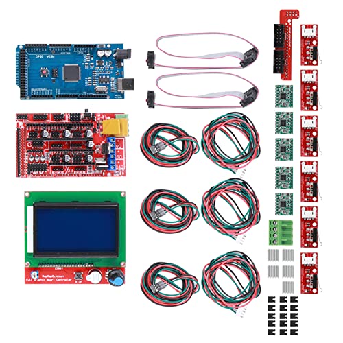 Ramps 1.4 Board mit CH340 -Modul, 12864 Smart Display Controller, A4988 Chip Kit, für den 3D -Drucker des Repraps Ramps 1.4 Board mit CH340 -Modul, 12864 Smart Display Controller, A4988 Chip Kit, für den 3D -Drucker des Repraps von Spacnana
