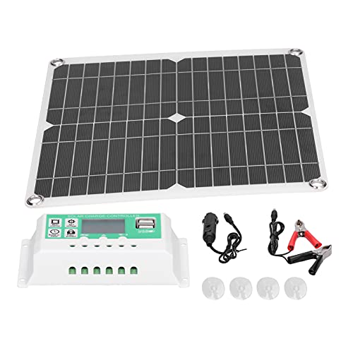 Solarladeregler, Flexibles Solarpanel 40 W, 18 V, Monokristallin, Biegbar, mit 60 A Dual-USB-Anschluss, Solarladeregler für Solarmodule von Spacnana