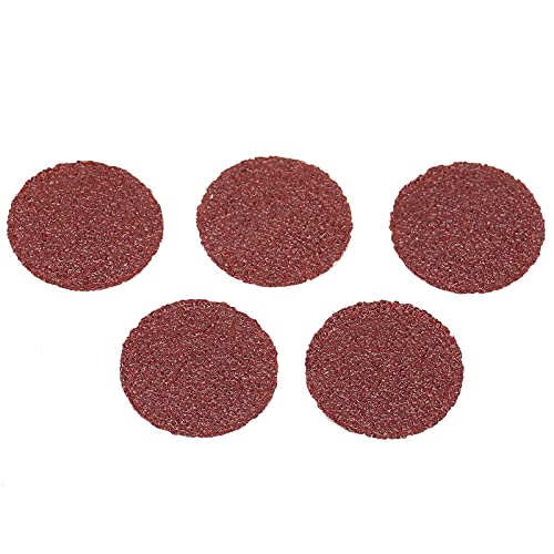 Spacnana 200pcs 1 Zoll 25 Mm Scheibe Rot Sandpapier, Wärmeschutz Aluminiumoxid -Rückensperrung für das Autopolieren (60#) von Spacnana