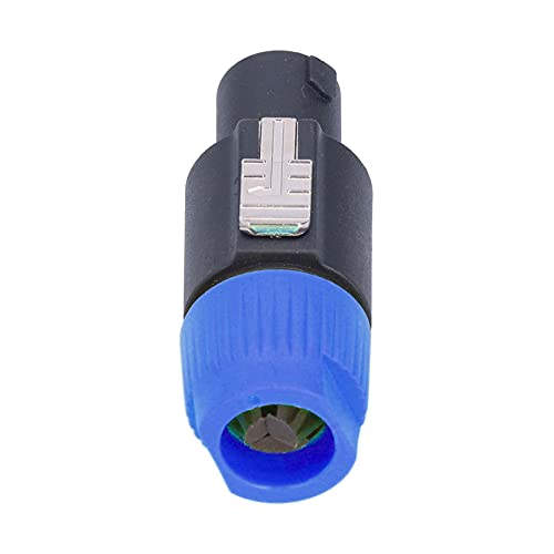 Spacnana 4 Pollautsprecherstecker, 30A RMS Continuous Power Humanized Locking Design Lock-System für Kabel von 6-15 Mm Durchmesser Geeignet (BLUE) von Spacnana