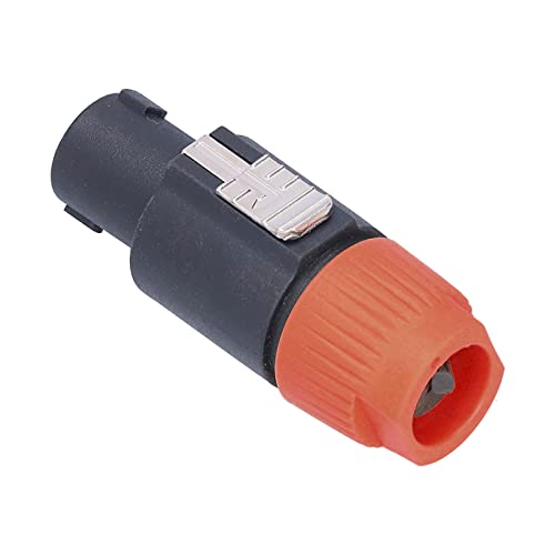 Spacnana 4 Pollautsprecherstecker, 30A RMS Continuous Power Humanized Locking Design Lock-System für Kabel von 6-15 Mm Durchmesser Geeignet (ORANGE) von Spacnana