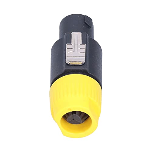 Spacnana 4 Pollautsprecherstecker, 30A RMS Continuous Power Humanized Locking Design Lock-System für Kabel von 6-15 Mm Durchmesser Geeignet (YELLOW) von Spacnana