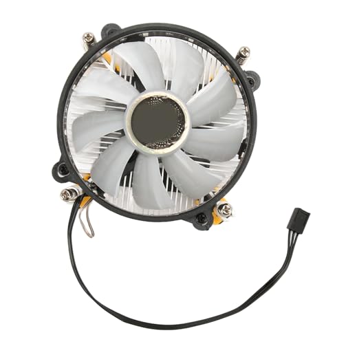 Spacnana CPU-Lüfter, CPU-Kühler, Kühlkörper, Hochgeschwindigkeits-Silent-Computer-CPU-Luftkühler, 3-Draht-Aluminium-Desktop-Computer-Luftkühler, CPU-Lüfter von Spacnana