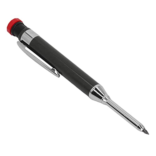 Spacnana Robustes Mechanisches Schreinerstift -Set Erweitertes Tipp -Nachfüll Kit, Einfache Lagerung, Markierung auf Mehreren Oberflächen, für Bauprojekte, ABS/Metall (BLACK) von Spacnana