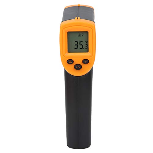 Temperatur-Thermometer, HW600, Berührungsloses Thermometer, LCD-Infrarot-Digital-Temperaturmessgerät, Temperaturmesspistole, Berührungsloses Thermometer (Gelb) von Spacnana