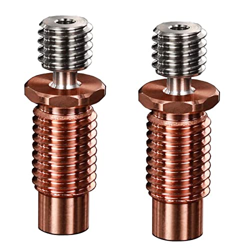 Spactz 2X Voll Metall Bi-Metall V6-TCrazy Heatbreak & Kupfer 3D Drucker Düse Bimetall Hals für 1,75 mm V6 Hotend Heizung von Homry