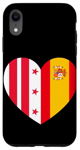 Columbia and Spain Flags: Heart Shaped Unity Hülle für iPhone XR Columbia and Spain Flags: Heart Shaped Unity Hülle für iPhone XR von Spain Love Pride Merch