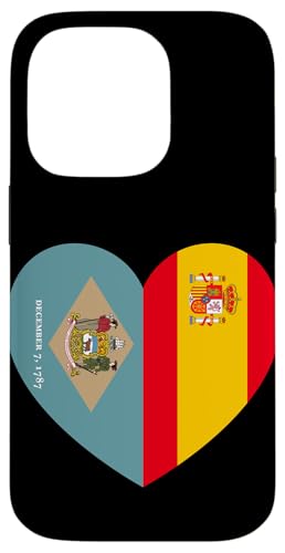Delaware and Spain Flags: Heart Shaped Unity Hülle für iPhone 14 Pro Delaware and Spain Flags: Heart Shaped Unity Hülle für iPhone 14 Pro von Spain Love Pride Merch