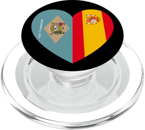 Delaware and Spain Flags: Heart Shaped Unity PopSockets PopGrip für MagSafe Delaware and Spain Flags: Heart Shaped Unity PopSockets PopGrip für MagSafe von Spain Love Pride Merch