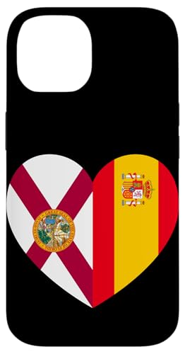 Florida and Spain Flags: Heart Shaped Unity Hülle für iPhone 14 Florida and Spain Flags: Heart Shaped Unity Hülle für iPhone 14 von Spain Love Pride Merch
