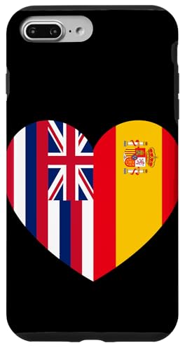 Hawaii and Spain Flags: Heart Shaped Unity Hülle für iPhone 7 Plus/8 Plus Hawaii and Spain Flags: Heart Shaped Unity Hülle für iPhone 7 Plus/8 Plus von Spain Love Pride Merch
