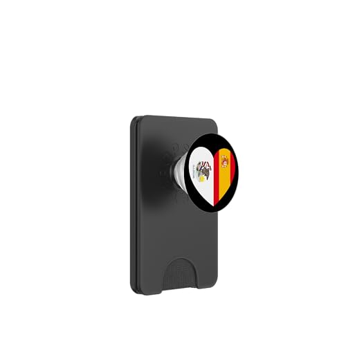 Illinois and Spain Flags: Heart Shaped Unity PopSockets PopWallet für MagSafe Illinois and Spain Flags: Heart Shaped Unity PopSockets PopWallet für MagSafe von Spain Love Pride Merch