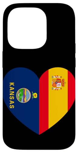 Kansas and Spain Flags: Heart Shaped Unity Hülle für iPhone 14 Pro Kansas and Spain Flags: Heart Shaped Unity Hülle für iPhone 14 Pro von Spain Love Pride Merch