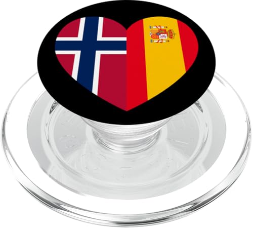 Norway and Spain: United Friendship Pride PopSockets PopGrip für MagSafe Norway and Spain: United Friendship Pride PopSockets PopGrip für MagSafe von Spain Love Pride Merch