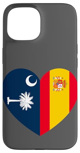 South Carolina and Spain Flags: Heart Shaped Unity Hülle für iPhone 15 South Carolina and Spain Flags: Heart Shaped Unity Hülle für iPhone 15 von Spain Love Pride Merch