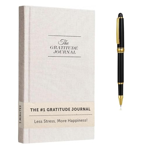 Spardar 6 Minuten Tagebuch mit Metallstift, Tagebuch für Erwachsene pro Tag für mehr Glück, Positivität, ein einfaches, effektives tägliches Achtsamkeitstagebuch, für Frauen und Männer (Weiß) von Spardar
