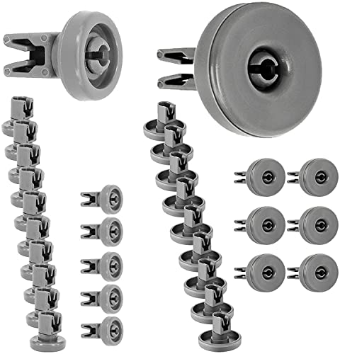 Spares2go Rollen für Geschirrspüler, 40 mm unten + 25 mm obere Korbrollen für Candy Geschirrspüler (32-16 groß, 16 klein) von Spares2go