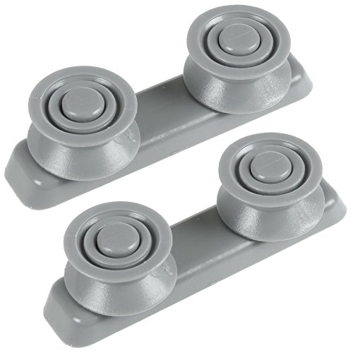 spares2go Korb Schublade Läufer Schiene abgerundeten Rollen und Halterung für Prima Geschirrspüler (2 Sets) von Spares2go