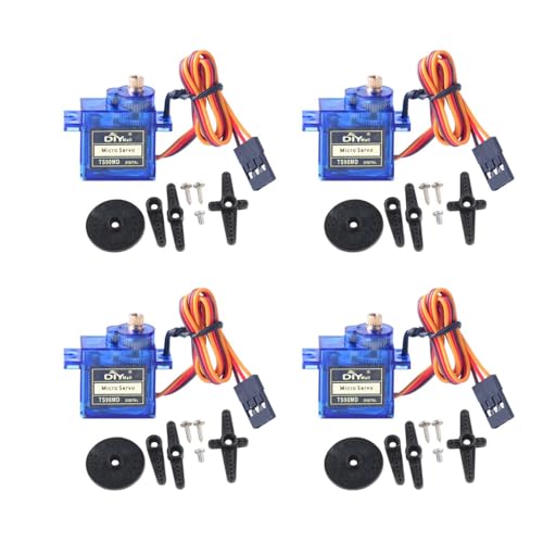 TS90MD 9g Micro Digital Servo Full Metal Gear 360 Grad kontinuierliche Rotation für RC Drohnen Roboterarm Smart Car Need PWM 500~2500usec(Packung mit 4 Stück) von Sparkleiot