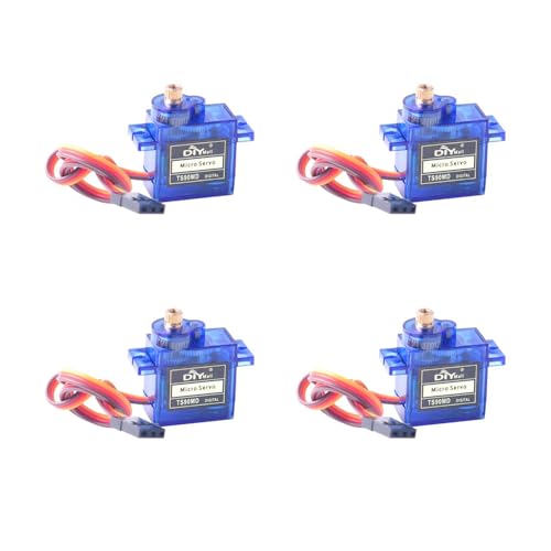 TS90MD 9g Micro Digital Servo Vollmetallgetriebe 180 Grad Steuerbarer Winkel für RC Drohnen Roboterarm Smart Car,180 Grad bei PWM 500-2500usec,90 Grad bei PWM 1000-2000usec, Packung mit 4PCS TS90MD 9g Micro Digital Servo Vollmetallgetriebe 180 Grad Steuerbarer Winkel für RC Drohnen Roboterarm Smart Car,180 Grad bei PWM 500-2500usec,90 Grad bei PWM 1000-2000usec, Packung mit 4PCS von Sparkleiot