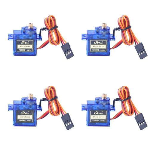 TS90MD 9g Mikro-Digitalservo Vollmetallgetriebe 270 Grad steuerbarer Winkel für RC-Drohnen Roboterarm Smart Car benötigt Impulsbreite 500~2500usec(Packung mit 4PCS) von Sparkleiot