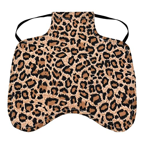 Sparklenut Hühnersattel Tretschutzweste,Doppelte Verdickung Warnweste für Hühner, Kleidung Geflügelenne Sattel Schürze Halter ,Für Huhn Und Ente Rückenschutz Jacke (Leopard Print) von Sparklenut