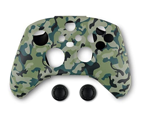 Spartan Gear - Controller Silicon Skin Cover and Thumb Grips (Compatible with Xbox Series x/s) (Colour: Green Camo) von Spartan Gear