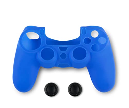 Spartan Gear - Controller Silicon Skin Cover and Thumb Grips (compatible with playstation 4) (colour: Blue) von Spartan Gear
