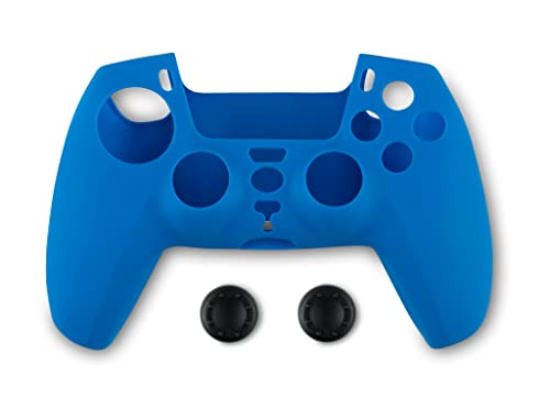 Spartan Gear - Controller Silicon Skin Cover and Thumb Grips (compatible with playstation 5) (colour: Blue) von Spartan Gear